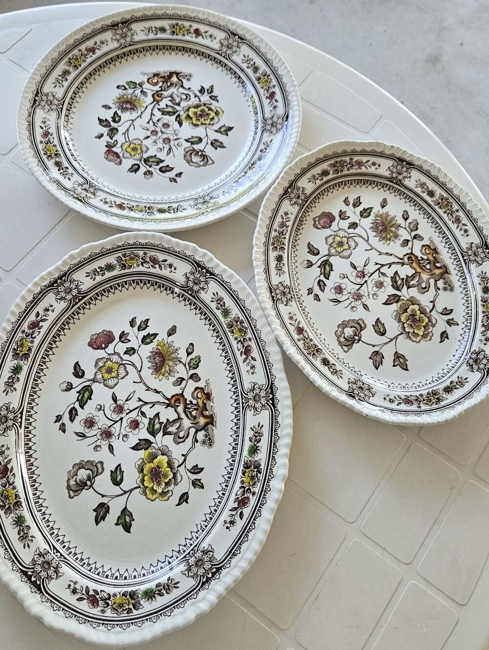 DORSET SERVING PLATES, VINTAGE DORSET PLATTERS, , Burslem, Wood & Sons Plates